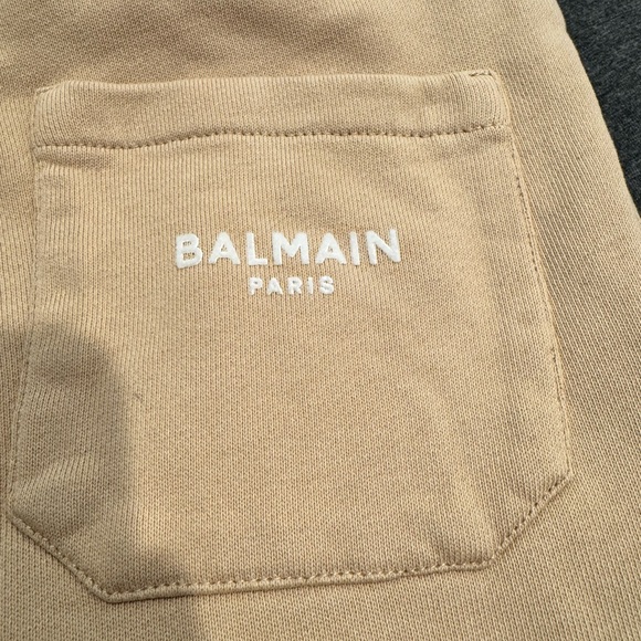 Balmain Kids Beige Moto Jogger Sweatpants Size 8A - Picture 3 of 6